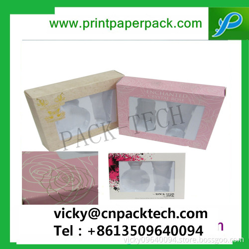 Custom Rigid Cardboard PVC Window Cosmetic Perfume Packaging Paper Boxes Baby Care Product Packaging Perfume Packaging Box Makeu